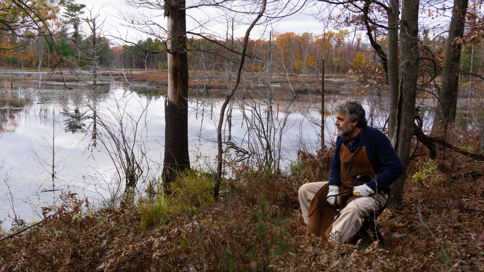 joe calkins by the pond