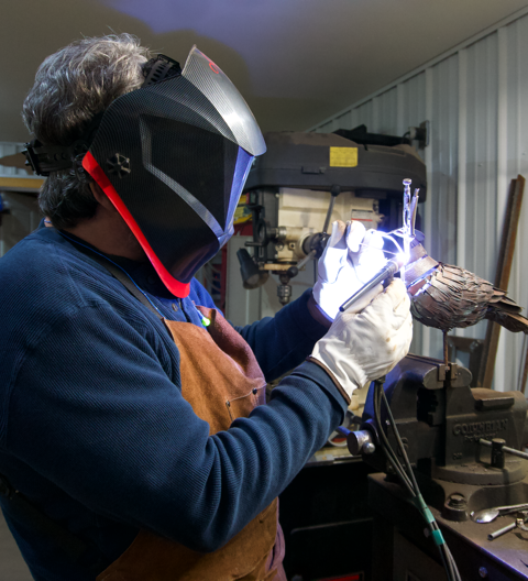 welding metal crow